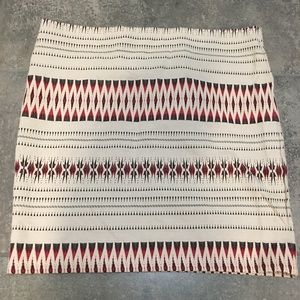 Tribal Print Mini Skirt